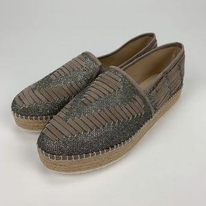Steve Madden womens espadrille flat glitter shoes9